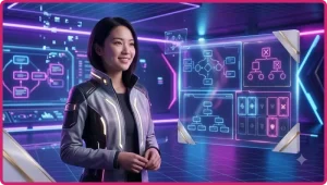 Bàn tay cầm bài poker trên bàn chơi với chip và ánh sáng neon thể hiện tầm quan trọng của thuật ngữ poker F8BET
