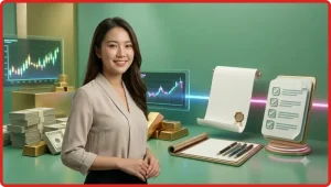 Hình ảnh minh họa tài liệu điều khoản sử dụng phát sáng với các mục rõ ràng và biểu tượng bảo vệ