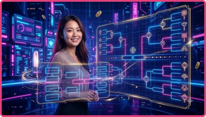 Khái niệm lịch thi đấu đá gà F8BET với bảng lịch kỹ thuật số và biểu tượng gà chọi