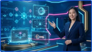 Minh họa lỗi giao dịch nền tảng trực tuyến với biểu tượng cảnh báo màu đỏ trên màn hình kỹ thuật số