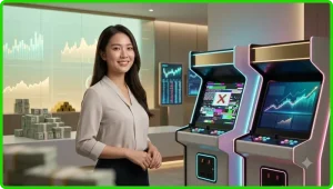 Minh họa một người chơi gặp lỗi và sự cố kỹ thuật trên thiết bị di động khi chơi game.