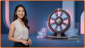 Minh họa tổng quan xu hướng chơi roulette online hiện đại với không gian sang trọng