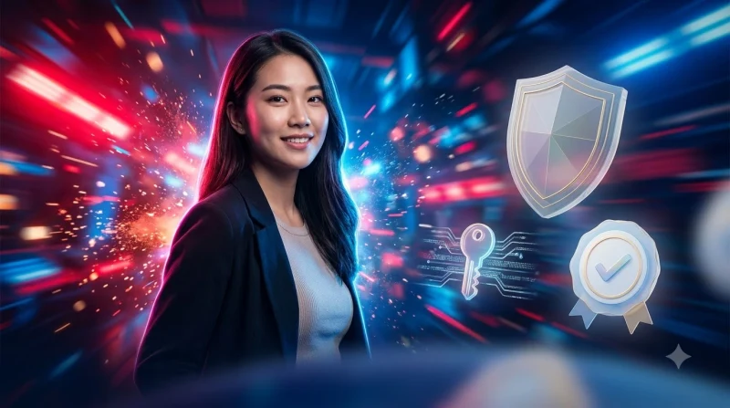 Người dùng tương tác với hệ thống bảo mật trực quan trên nền tảng premium