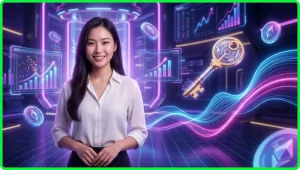 Tổng quan chính sách khuyến mãi nền tảng trực tuyến với biểu tượng khiên vàng, hộp quà và giao diện kỹ thuật số